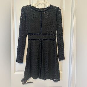 Xhilaration Sheer Black Lace & Velvet Mini Dress Goth Whimsy‎ Goth Witchy XS